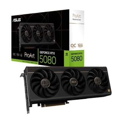 Tarjeta grÃ¡fica ASUS ProArt GeForce RTXâ¢ 5080 OC Edition (PCIeÂ® 5.0, 16GB GDDR7, USB Type-CÂ®, HDMIÂ®/DP 2.1, 2.5 ranuras, ventiladores Axial-tech, cÃ¡mara de vapor, almohadilla tÃ©rmica de cambio de fase_0