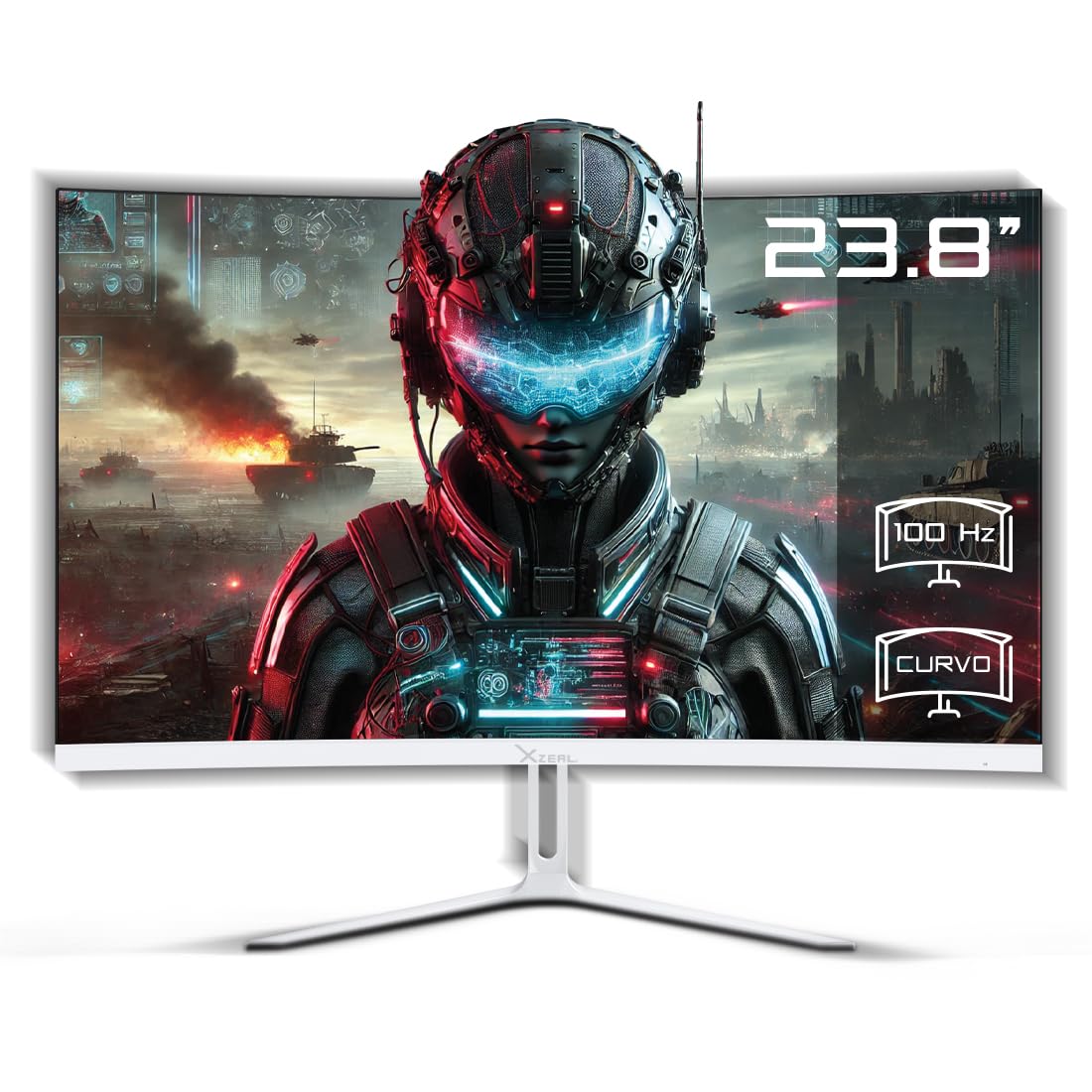 Xzeal Monitor 23.8" Xzeal XST-570-1 Panel Curvo VA FHD 100Hz 5ms 1xVGA + 1xHDMI + Vesa 100x100mm Blanco_0 Xzeal Monitor 23.8" Xzeal XST-570-1 Panel Curvo VA FHD 100Hz 5ms 1xVGA + 1xHDMI + Vesa 100x100mm Blanco_0