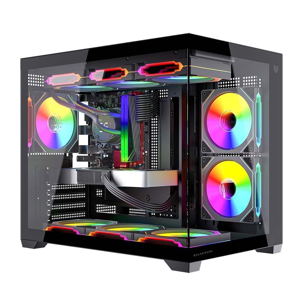 Balam Rush Tank Core Pro Gabinete Gamer Mini Torre GI925, Negro, Cristal Templado, M-ATX, 3 Ventiladores ARGB 120mm, USB 3.0_0 Balam Rush Tank Core Pro Gabinete Gamer Mini Torre GI925, Negro, Cristal Templado, M-ATX, 3 Ventiladores ARGB 120mm, USB 3.0_0