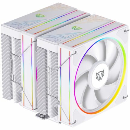 BALAM RUSH Disipador Doble CPU Gamer HELIUX PRO HEX70 120mm ARGB 3pin LGA1851 AM5 600-2000 RPM 4-pin PWM 6 Pipas Blanco BR-942010_0