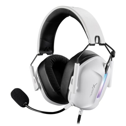 Stylos Tech XZEAL Diadema XZHSALRGB1W, RGB, Alambricos, Diseno Ergonomico, Cable 1.8m, Control en Cable, Microfono Desmontable, Blanco_0