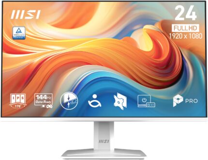 MSI Pro MP243W E14 24" IPS 1920 x 1080 (FHD), Monitor de computadora, 144Hz, sincronizaciÃ³n adaptativa, Listo para HDR, HDMI, Puerto de visualizaciÃ³n, Montaje VESA, inclinaciÃ³n, Bisel Delgado de 4 MM_0