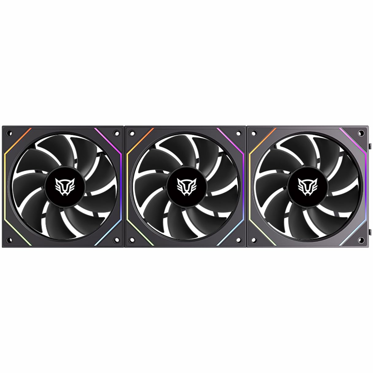 BALAM RUSH Kit 3 Ventiladores Gamer EOLOX LINK EXL95 120mm ARGB Diseño Cuadrado Daisy-Chain PWM 4 pin + Aura 1800RPM Negro BR-942089_0 BALAM RUSH Kit 3 Ventiladores Gamer EOLOX LINK EXL95 120mm ARGB Diseño Cuadrado Daisy-Chain PWM 4 pin + Aura 1800RPM Negro BR-942089_0
