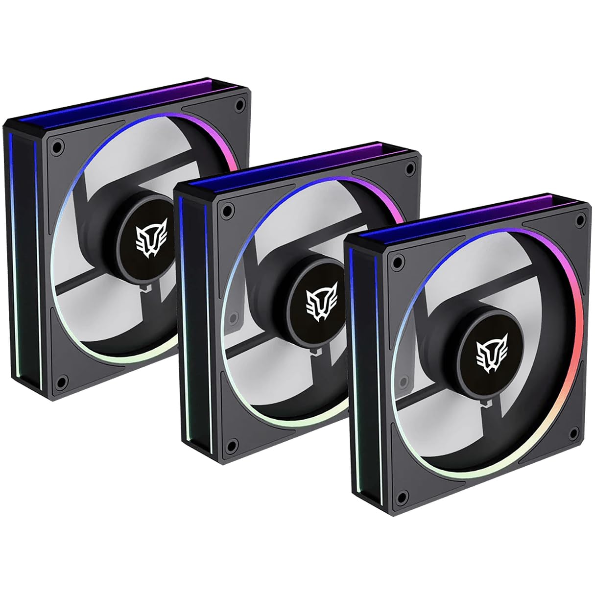 Balam Rush Kit 3 Ventiladores Aspas Inversas para PC | Eolox Bora-R EXB85R | Diseño Cuadrado | 120 mm / 600-1600 RPM/PWM 4 pin + Aurea RGB | Azender | Negro_0 Balam Rush Kit 3 Ventiladores Aspas Inversas para PC | Eolox Bora-R EXB85R | Diseño Cuadrado | 120 mm / 600-1600 RPM/PWM 4 pin + Aurea RGB | Azender | Negro_0