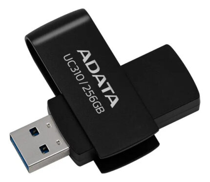 Pen Drive 256 Gb Adata Uc310 Negro Liso_1