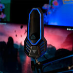 Micrófono Gamer Game Factor Mcg800 Usb Streaming Cardioide 16 Mm Mute Rgb 8 Modos De Luz Negro_5