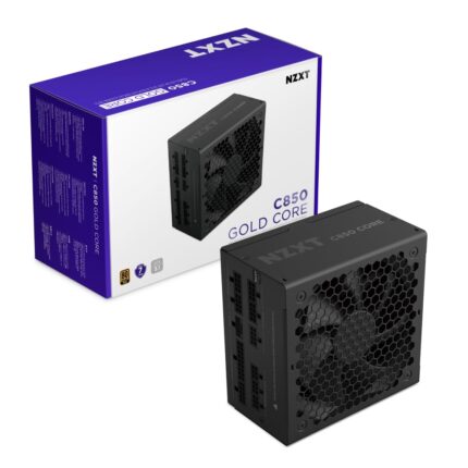 NZXT C850 Gold Core - Fuente de alimentaciÃ³n ATX 3.1 de 850 W - 80 Plus Gold - Cybenetics Platinum - Totalmente Modular - PCIe 5.1 600W 12V-2x6 - Ventilador Zero RPM - Condensadores de 105Â°C - Negro_0