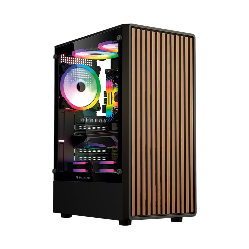 Balam Rush Acteck Gabinete Gamer Dragonfly GM580, Media Torre ATX, Negro, Panel Lateral de Cristal, 4 Ventiladores ARGB de 120mm, Frontal Tipo Madera, 38.5x10.3x32.5 cm (Negro)_0 Balam Rush Acteck Gabinete Gamer Dragonfly GM580, Media Torre ATX, Negro, Panel Lateral de Cristal, 4 Ventiladores ARGB de 120mm, Frontal Tipo Madera, 38.5x10.3x32.5 cm (Negro)_0