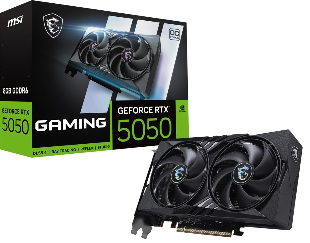 MSI Gaming RTX 5050 8G Gaming OC Tarjeta grÃ¡fica (8GB GDDR6,128 bits, Rendimiento Extremo: 2647 MHz, DisplayPort x3 2.1a, HDMI 2.1b, NVIDIA Blackwell Architecture) RTX 5050 8G GAMINGOC_0
