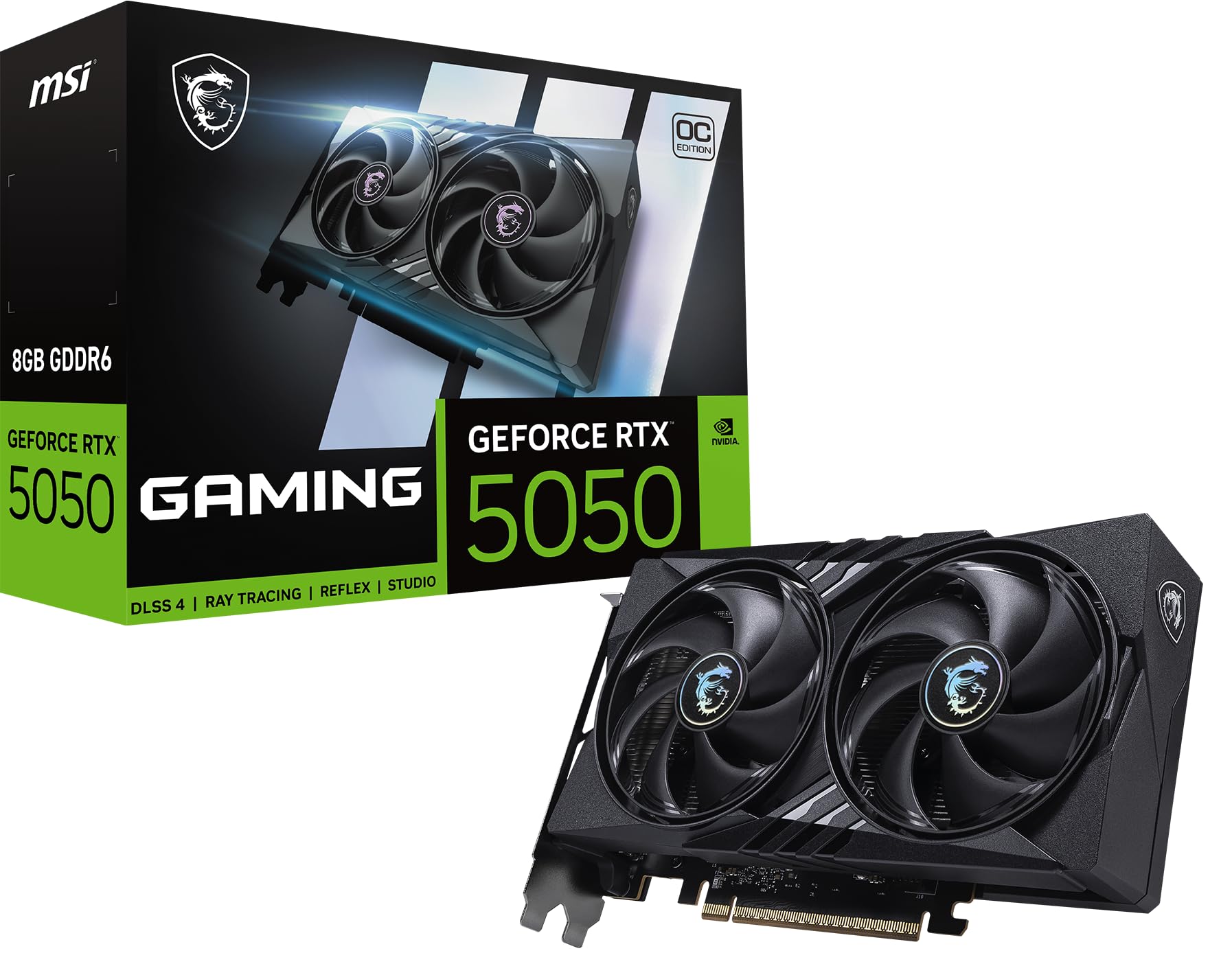 MSI Gaming RTX 5050 8G Gaming OC Tarjeta gráfica (8GB GDDR6,128 bits, Rendimiento Extremo: 2647 MHz, DisplayPort x3 2.1a, HDMI 2.1b, NVIDIA Blackwell Architecture) RTX 5050 8G GAMINGOC_0 MSI Gaming RTX 5050 8G Gaming OC Tarjeta gráfica (8GB GDDR6,128 bits, Rendimiento Extremo: 2647 MHz, DisplayPort x3 2.1a, HDMI 2.1b, NVIDIA Blackwell Architecture) RTX 5050 8G GAMINGOC_0