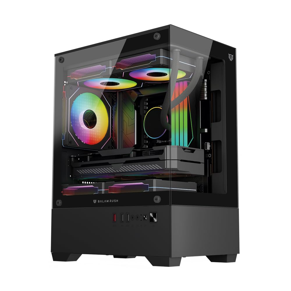 Balam Rush Nitrox Gabinete Gamer Compact Mini Torre Glow Crystal 4700C, Panel de Cristal, 3 Ventiladores ARGB 120mm, USB 3.0, M-ATX, Negro_0 Balam Rush Nitrox Gabinete Gamer Compact Mini Torre Glow Crystal 4700C, Panel de Cristal, 3 Ventiladores ARGB 120mm, USB 3.0, M-ATX, Negro_0