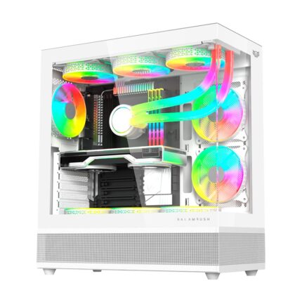 Balam Rush Gabinete Gamer Tank Super 9200 TB ATX 3 Fan USB-C (Blanco)_0