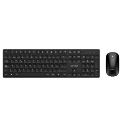 Acteck Creator Vantage Aero MK555 Combo 2 en 1, Teclado ErgonÃ³mico 100% con Teclas Chiclet ABS Low Profile, Mouse Ãptico 1600 dpi, Dongle 2.4 GHz, Negro_0