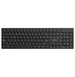 Acteck Vantage Aero TI555 Teclado InalÃ¡mbrico, Dongle 2.4 GHz, 100%, Teclas Chiclet Keys ABS Low Profile, Membrana, Teclas Silenciosas, 1 BaterÃ­a AA, Negro_0