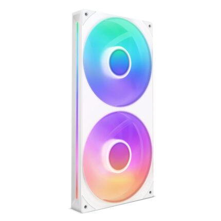 NZXT F280 RGB Core Marco de 280 mm con 2 ventiladores de 140 mm y 8 LED RGB cada uno. Control de velocidad e iluminaciÃ³n, alta presiÃ³n estÃ¡tica y flujo de aire, rodamiento fluido, color blanco_0